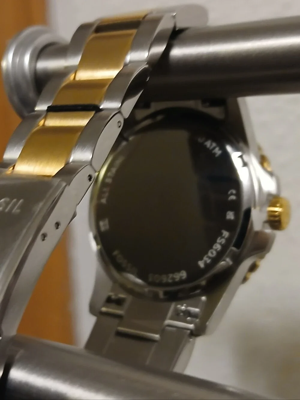 NIB Fossil Two-Tone Blue Dial Diver Watch FS6034 W/ Tin
